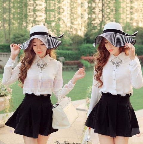 Striped Bowknot Summer Sun Hat