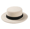 Unisex Wool Felt Flat Dome Oval Top